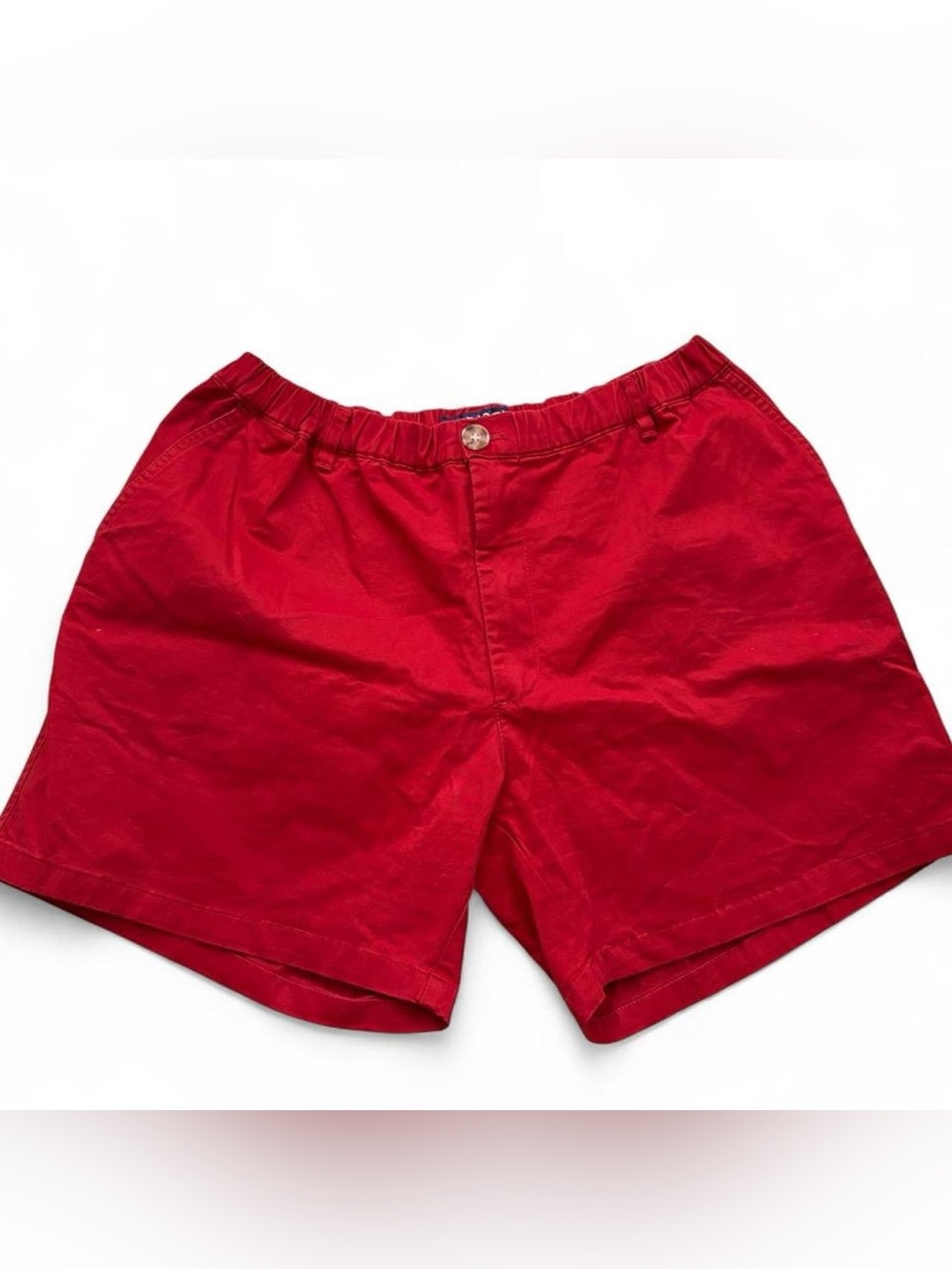 Men's Flat Front Red Casual Shorts - Lightweight Everyday Wear